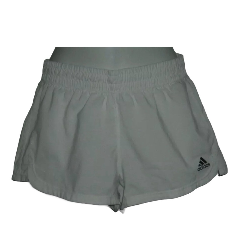 Adidas Shorts Aeroready White Sporty Workout Gym Short Striped Logo Running Sz S